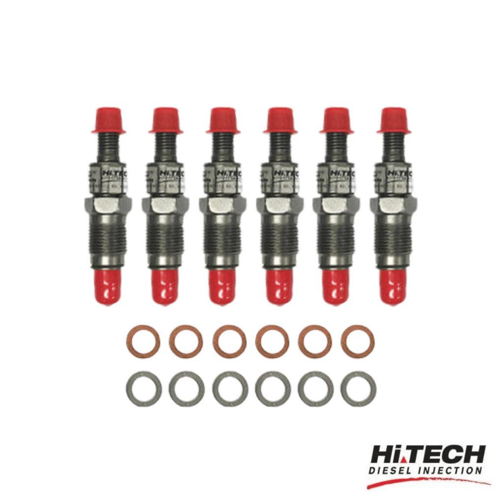 Hi Tech Diesel - Set of 6 Toyota Landcruiser 1HZ HZJ105 HZJ79 – Mechanical Injectors – 23600-19035 / 093500-5500 Remanufactured