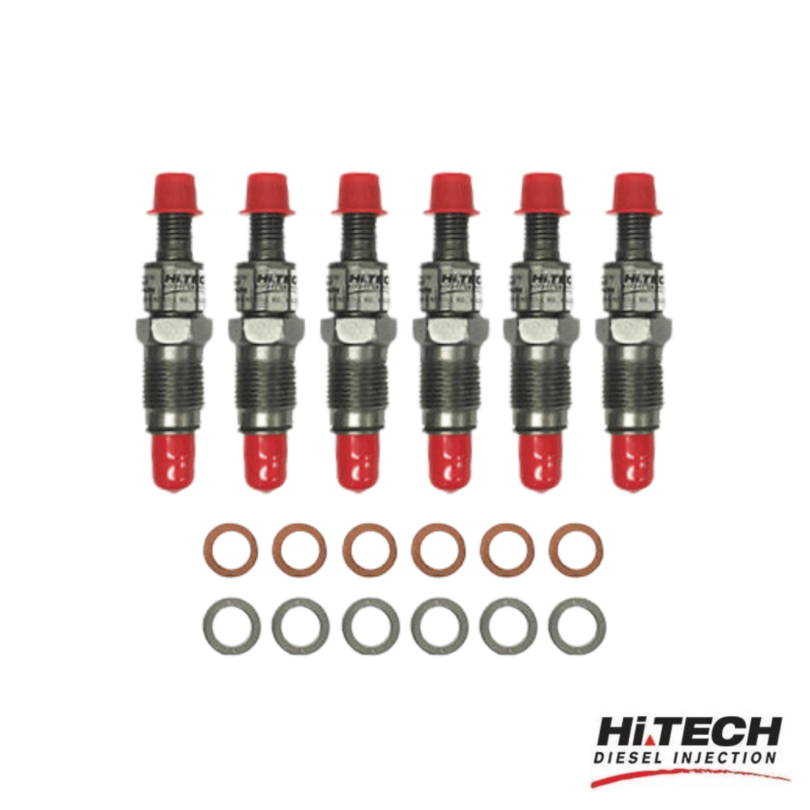 Hi Tech Diesel - Set of 6 Toyota Landcruiser 1HZ HZJ105 HZJ79 – Mechanical Injectors – 23600-19035 / 093500-5500 Remanufactured
