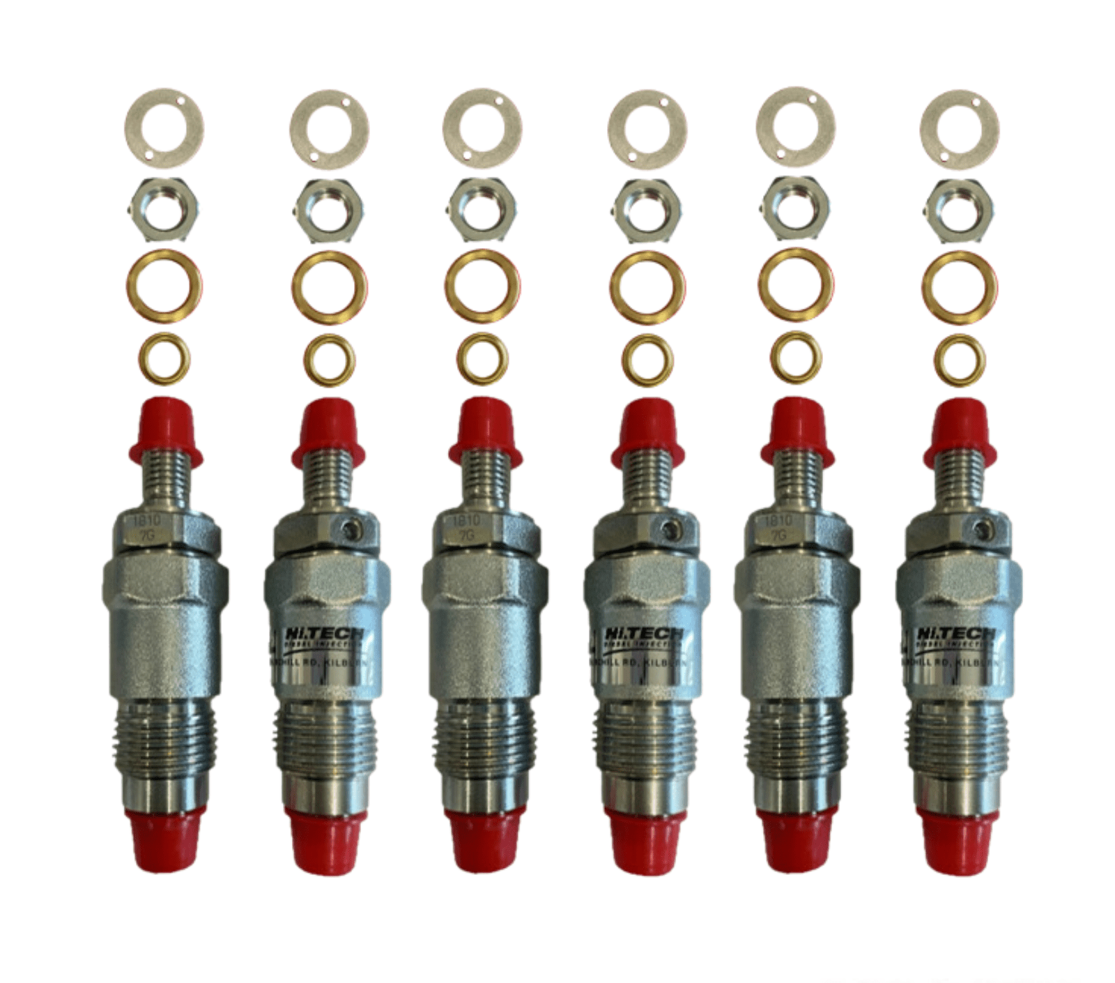 Hi Tech Diesel - 093500-1800 / 23600-56011 Set of 6 Toyota Landcruiser H & 2H Injectors