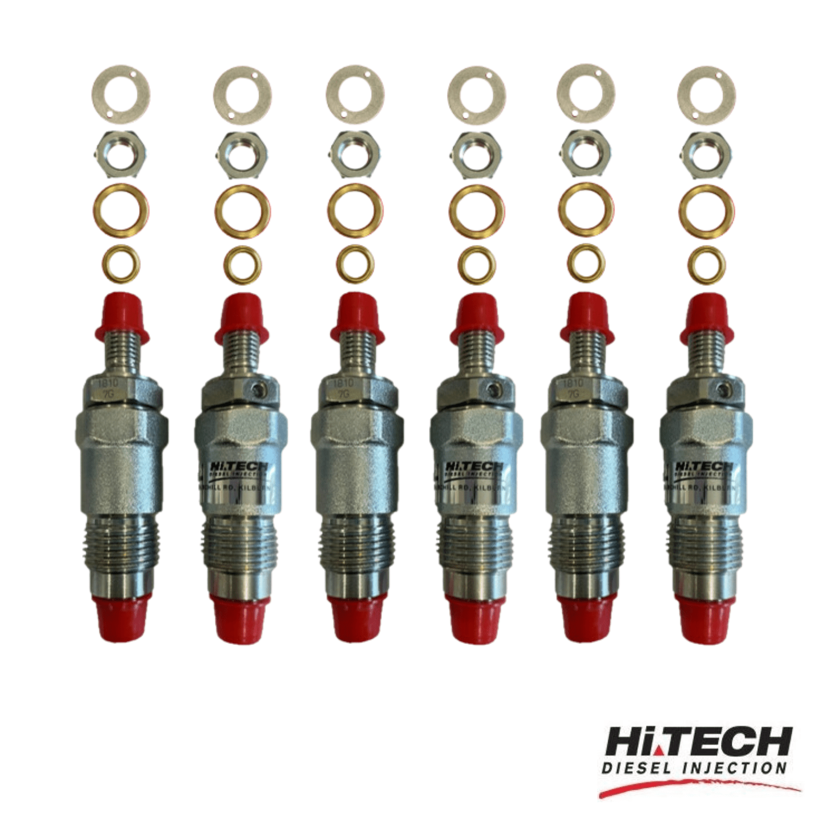 Hi Tech Diesel - 093500-1800 / 23600-56011 Set of 6 Toyota Landcruiser H & 2H Injectors