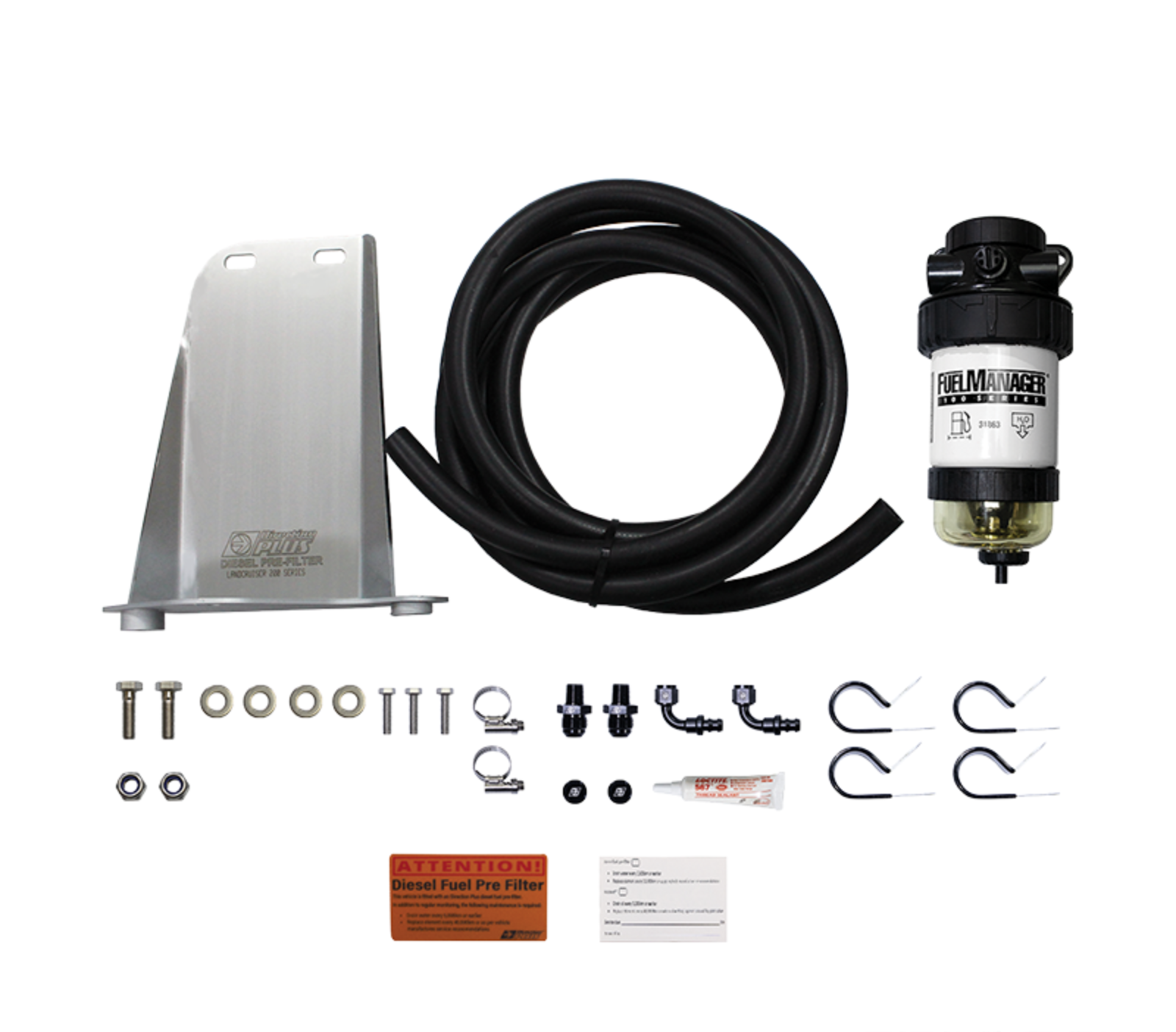 Hi Tech Diesel - Toyota Land Cruiser 200 Series 1VD-FTV VDJ200 V8 4.5L Pre DPF - Direction Plus Secondary Fuel Filter Kit- FM614DPK