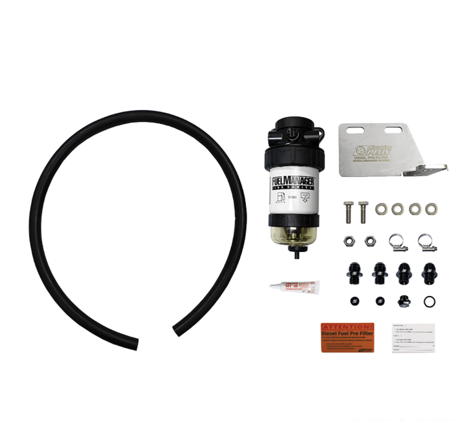 Hi Tech Diesel - Toyota Land Cruiser 70 Series 1VD-FTV VDJ78 VDJ79 V8 4.5L Pre DPF - Direction Plus Secondary Fuel Filter Kit - FM615DPK