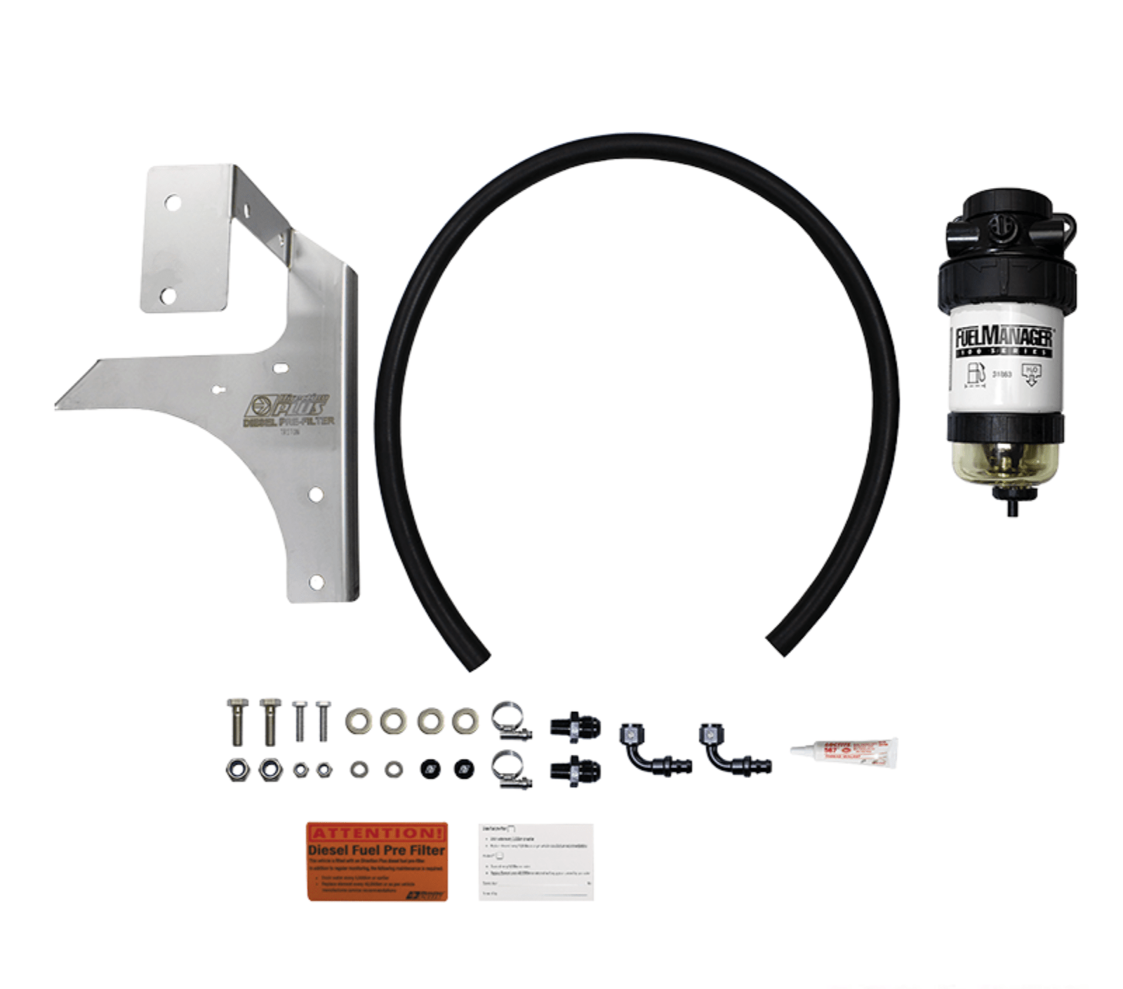 Hi Tech Diesel - Mitsubishi Triton 4M41 3.2L & 4D56 2.5L 2006-2015 - Direction Plus Secondary Fuel Filter Kit - FM622DPK