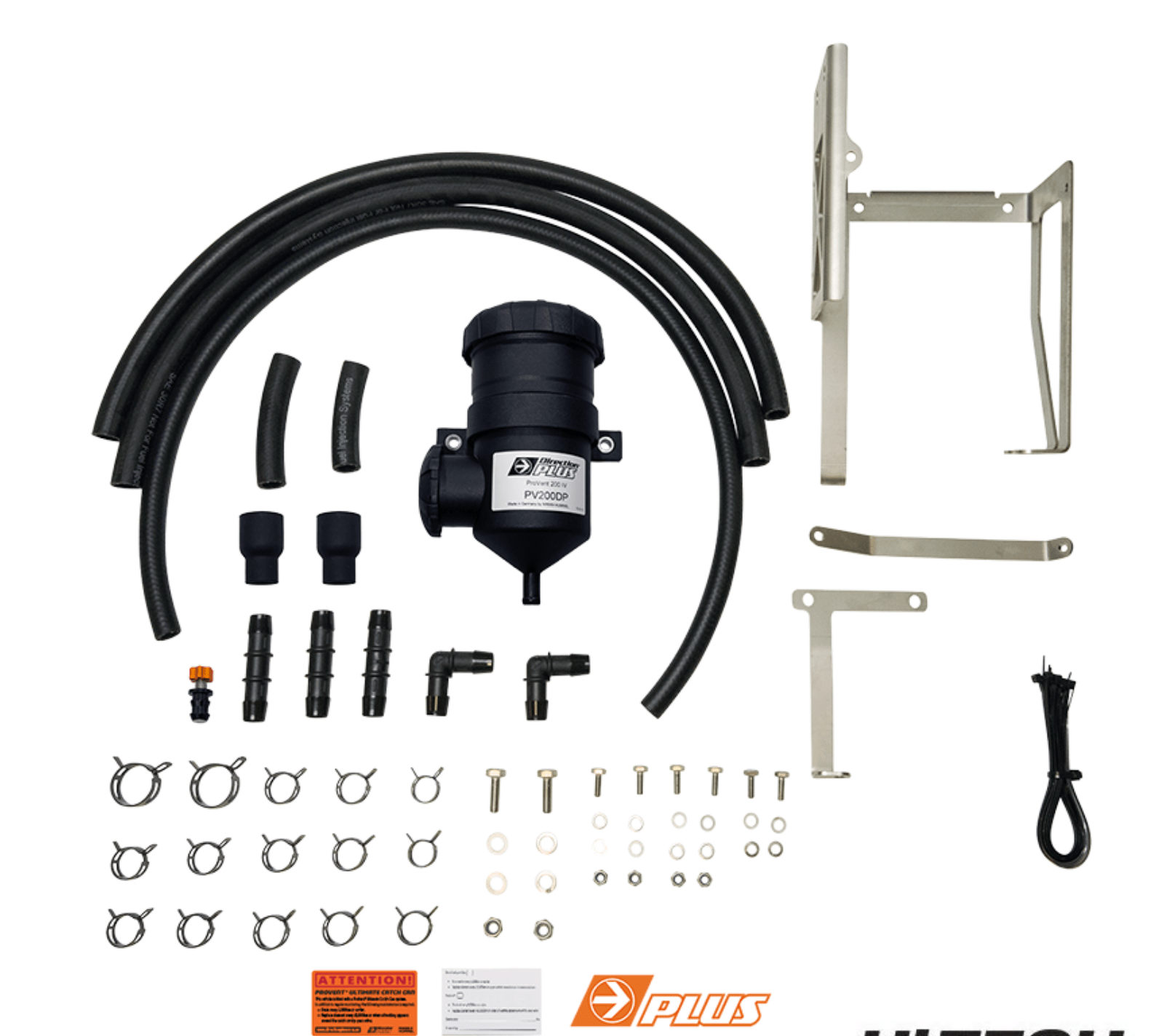 Hi Tech Diesel - Isuzu D-Max / MU-X 4JJ1 3.0L (2012-2015) - Direction Plus Provent Catch Can Kit - PV644DPK